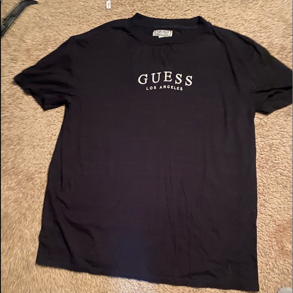 black guess shirt size men L